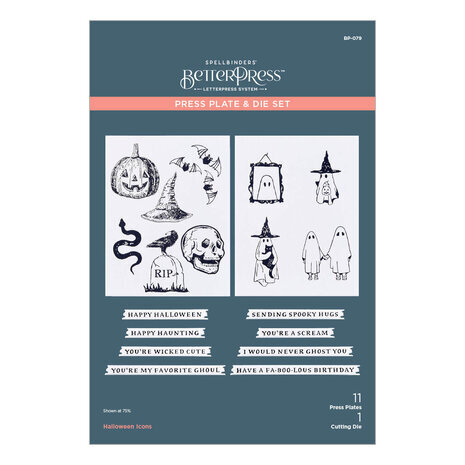 Spellbinders Halloween Icons Press Plate & Die Set (BP-079)
