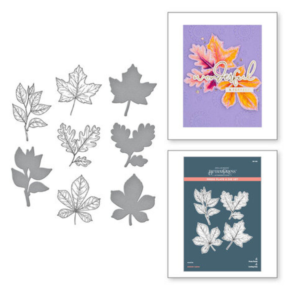 Spellbinders Autumn Leaves Press Plate & Die Set (BP-082)