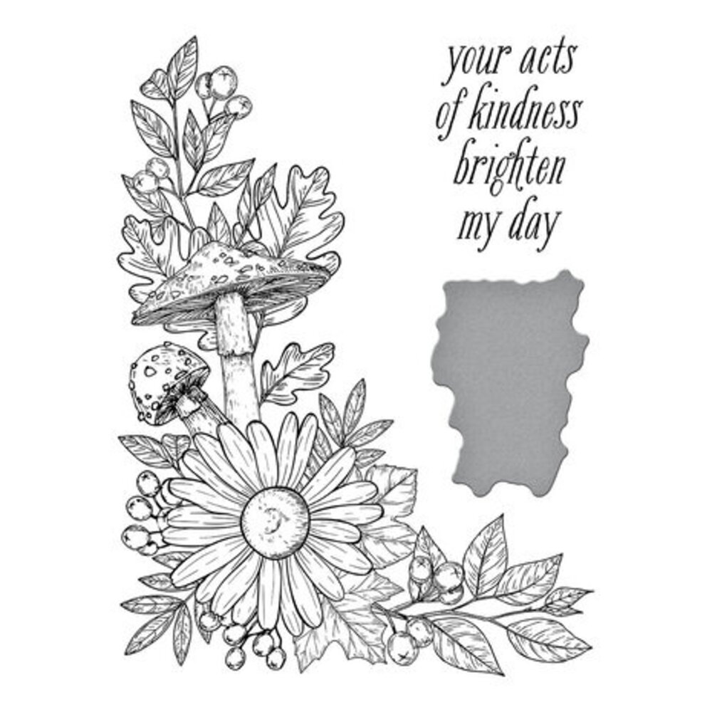 Spellbinders Autumn Floral Corner Press Plate & Die Set (BP-084)