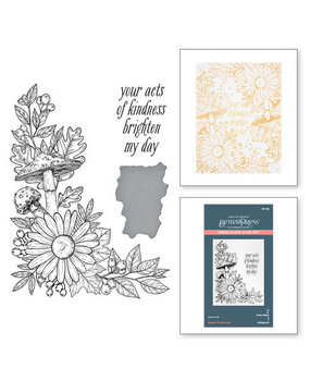 Spellbinders Autumn Floral Corner Press Plate & Die Set (BP-084)