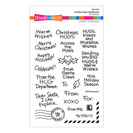 Stampendous! Holiday Hugs Sentiments Clear Stamps (STP-205) Stampendous! Holiday Hugs Sentiments Clear Stamps (STP-205)