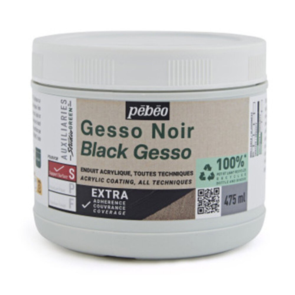 Pebeo Black Gesso 475ml (818625) Paperpads.nl