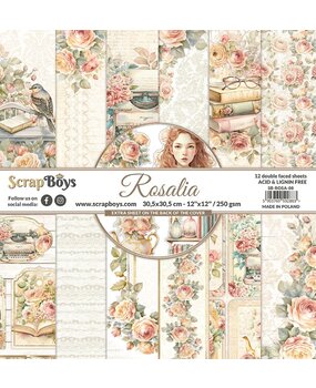 ScrapBoys Rosalia 12x12 Inch Paper Pack (SB-ROSA-08) ScrapBoys Rosalia 12x12 Inch Paper Pack (SB-ROSA-08)