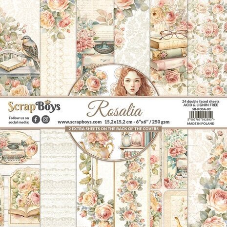 ScrapBoys Rosalia 6x6 Inch Paper Pad (SB-ROSA-09) ScrapBoys Rosalia 6x6 Inch Paper Pad (SB-ROSA-09)