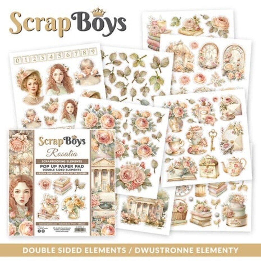 ScrapBoys Rosalia 6x6 Inch Pop Up Paper Pad (SB-ROSA-11) ScrapBoys Rosalia 6x6 Inch Pop Up Paper Pad (SB-ROSA-11)