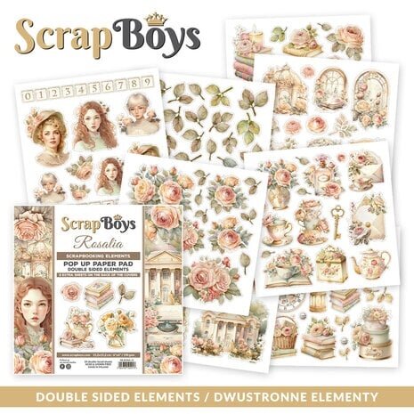 ScrapBoys Rosalia 6x6 Inch Pop Up Paper Pad (SB-ROSA-11) ScrapBoys Rosalia 6x6 Inch Pop Up Paper Pad (SB-ROSA-11)