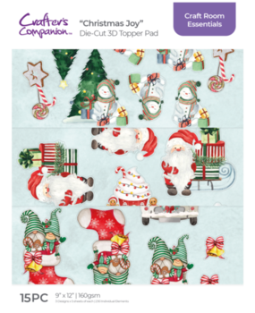 Crafter's Companion Christmas Joy 3D Topper Pad (CC-CRE-DTPAD9-CJOY)