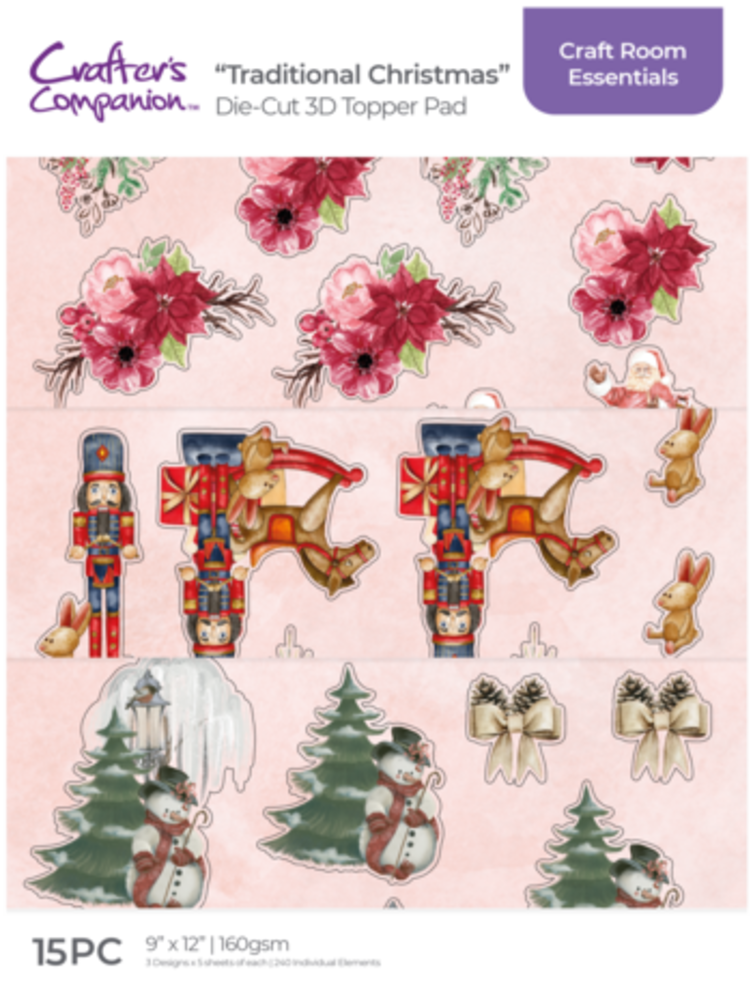 Crafter's Companion Traditional Christmas 3D Topper Pad (CC-CRE-DTPAD9-TCH) Crafter's Companion Traditional Christmas 3D Topper Pad (CC-CRE-DTPAD9-TCH)