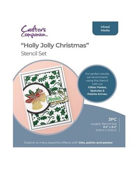 Crafter's Companion Holly Jolly Christmas Stencil Set (CC-STEN-HJOC) Crafter's Companion Holly Jolly Christmas Stencil Set (CC-STEN-HJOC)