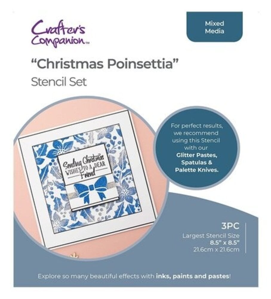 Crafter's Companion Christmas Poinsettia Stencil Set (CC-STEN-CHPO)