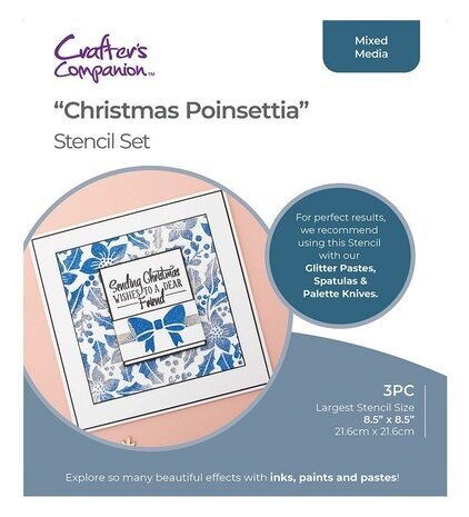Crafter's Companion Christmas Poinsettia Stencil Set (CC-STEN-CHPO)