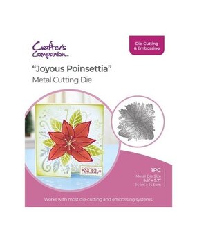 Crafter's Companion Half Create a Card Die Joyous Poinsettia (GEM-MD-CAD-JOPO)