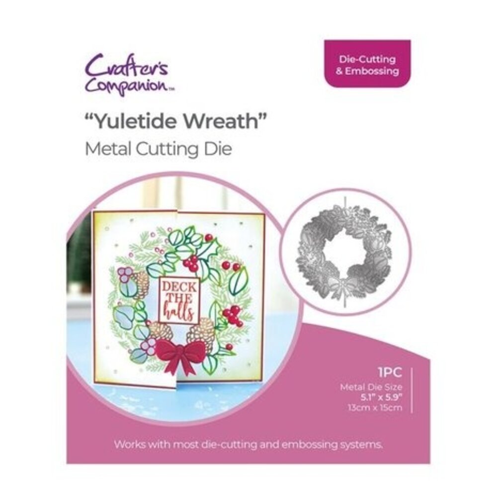 Crafter's Companion Half Create a Card Die Yuletide Wreath (GEM-MD-CAD-YUWR) Crafter's Companion Half Create a Card Die Yuletide Wreath (GEM-MD-CAD-YUWR)
