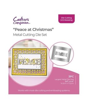 Crafter's Companion Festive Frames & Sentiments Die Peace at Christmas (GEM-MD-ELE-PATC)