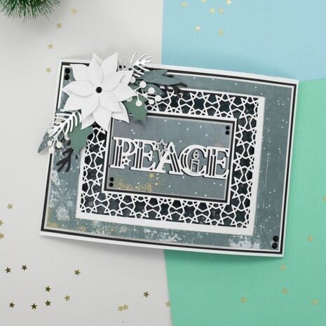 Crafter's Companion Festive Frames & Sentiments Die Peace at Christmas (GEM-MD-ELE-PATC)