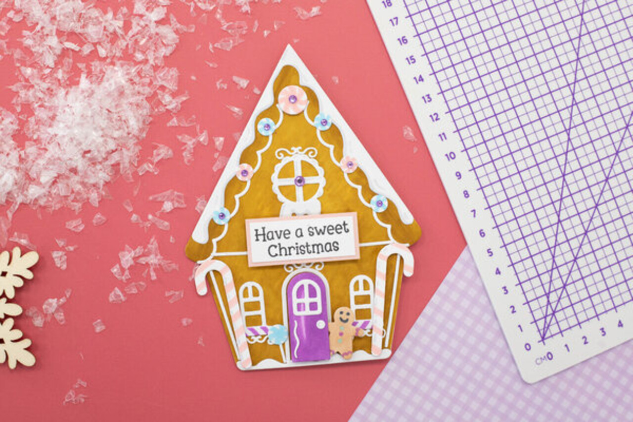 Crafter's Companion Shaped Card Base Stamp & Die Gingerbread House (GEM-STD-GINGBR)