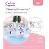 Crafter's Companion Shaped Card Base Stamp & Die Cheerful Snowman (GEM-STD-CHESN)