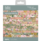 Crafter's Companion Vintage Rose 6x6 Inch Paper Pad (NGA-VR-PAD6)