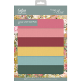 Crafter's Companion Vintage Rose A4 Luxury Linen Card Pack (NGA-VR-LINEN-A4)