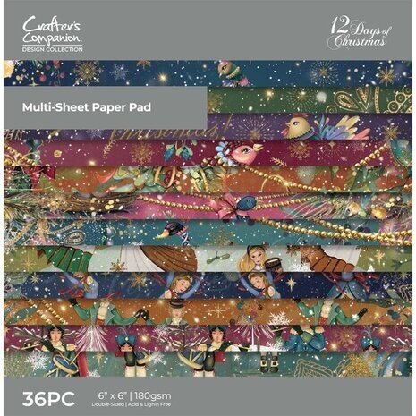 Crafter's Companion Twelve Days of Christmas 6x6 Inch Paper Pad (TDC-PAD6)