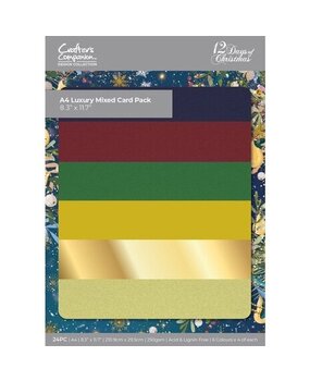 Crafter's Companion Twelve Days of Christmas A4 Luxury Mixed Card Pack (TDC-LUXMIX-A4)