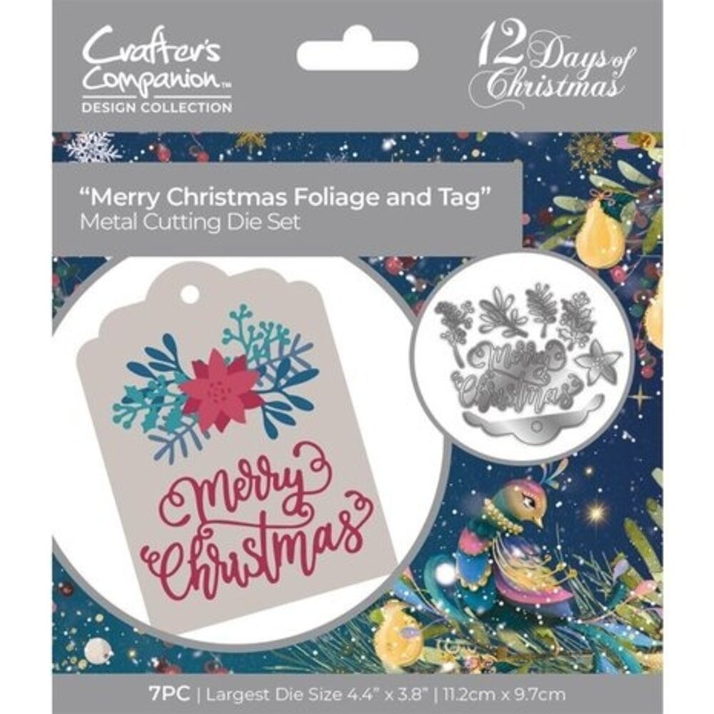 Crafter's Companion Twelve Days of Christmas Christmas Foliage and Tag Set Die (TDC-MD-MCF)