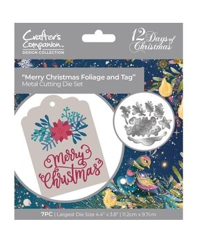 Crafter's Companion Twelve Days of Christmas Christmas Foliage and Tag Set Die (TDC-MD-MCF)