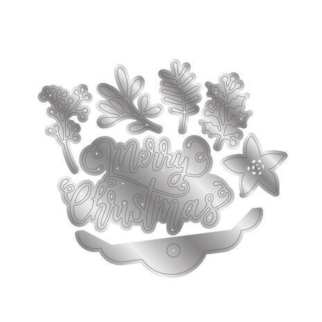 Crafter's Companion Twelve Days of Christmas Christmas Foliage and Tag Set Die (TDC-MD-MCF)