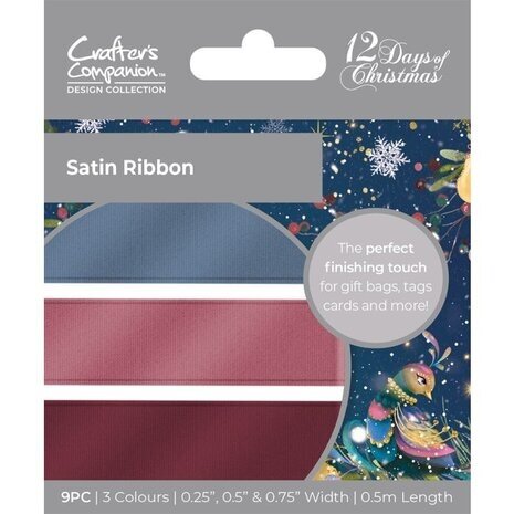 Crafter's Companion Twelve Days of Christmas Satin Ribbon (TDC-SRIB) Crafter's Companion Twelve Days of Christmas Satin Ribbon (TDC-SRIB)