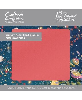 Crafter's Companion Twelve Days of Christmas 6x6 Inch Pearl Card Blanks & Envelopes (TDC-CBLEN) Crafter's Companion Twelve Days of Christmas 6x6 Inch Pearl Card Blanks & Envelopes (TDC-CBLEN)