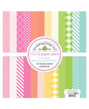 Doodlebug Design Inc. Hello Again 12x12 Inch Petite Prints Paper Pack (8207) Doodlebug Design Inc. Hello Again 12x12 Inch Petite Prints Paper Pack (8207)