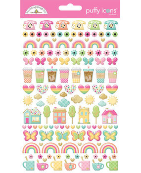 Doodlebug Design Inc. Hello Again Puffy Icons Stickers (8171)