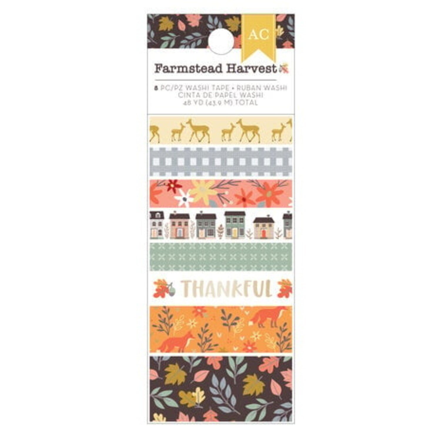 American Crafts Farmstead Harvest Washi Tape Gold Foil (34024728) 