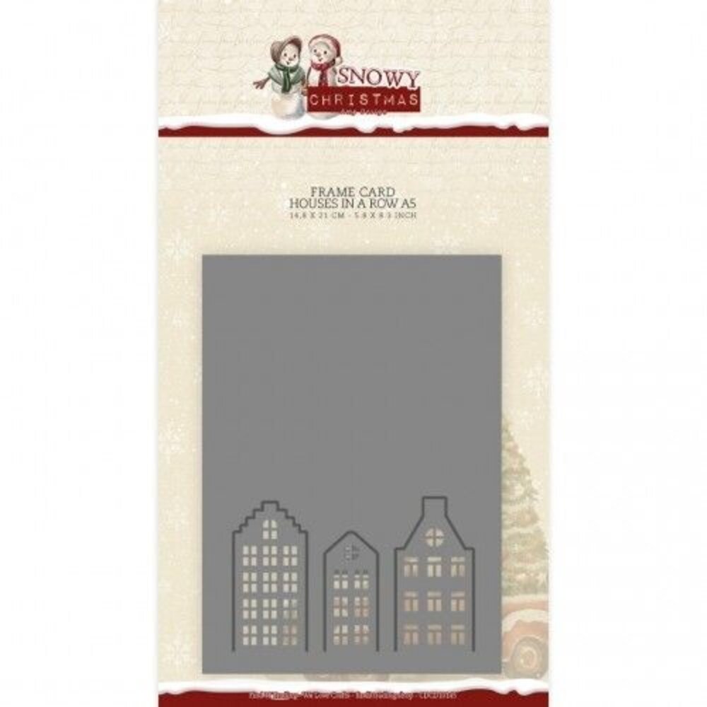 Amy Design Snowy Christmas Houses in a Row A5 Dies (CDCD10145)