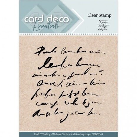 Card Deco Clear Stamp Vintage Text Lines (CDECS144)