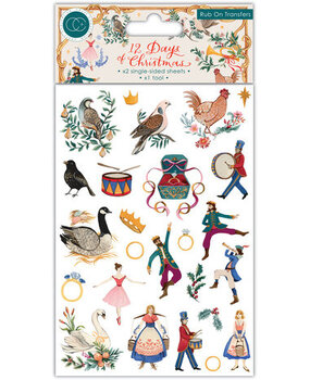 Craft Consortium 12 Days of Christmas Rub-on Transfers (CCRUBT006) Craft Consortium 12 Days of Christmas Rub-on Transfers (CCRUBT006)