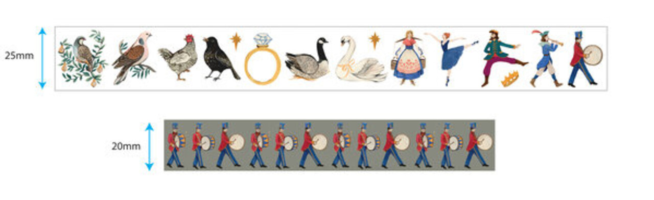 Craft Consortium 12 Days of Christmas Washi Tape (CCWTPE022)