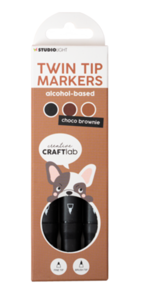 Creative Craftlab Twin Tip Markers Choco Brownie (CCL-ES-MARK07)