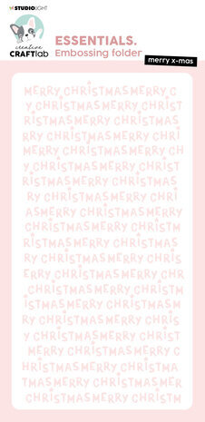 Creative Craftlab Essentials Slimline Embossing Folder Merry X-mas (CCL-ES-EMB15) Creative Craftlab Essentials Slimline Embossing Folder Merry X-mas (CCL-ES-EMB15)
