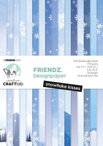 Creative Craftlab Friendz Snowflake Kisses A5 Paper Pad (CCL-FR-PP112) Creative Craftlab Friendz Snowflake Kisses A5 Paper Pad (CCL-FR-PP112)