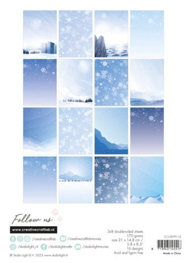 Creative Craftlab Friendz Snowflake Kisses A5 Paper Pad (CCL-FR-PP112) Creative Craftlab Friendz Snowflake Kisses A5 Paper Pad (CCL-FR-PP112)