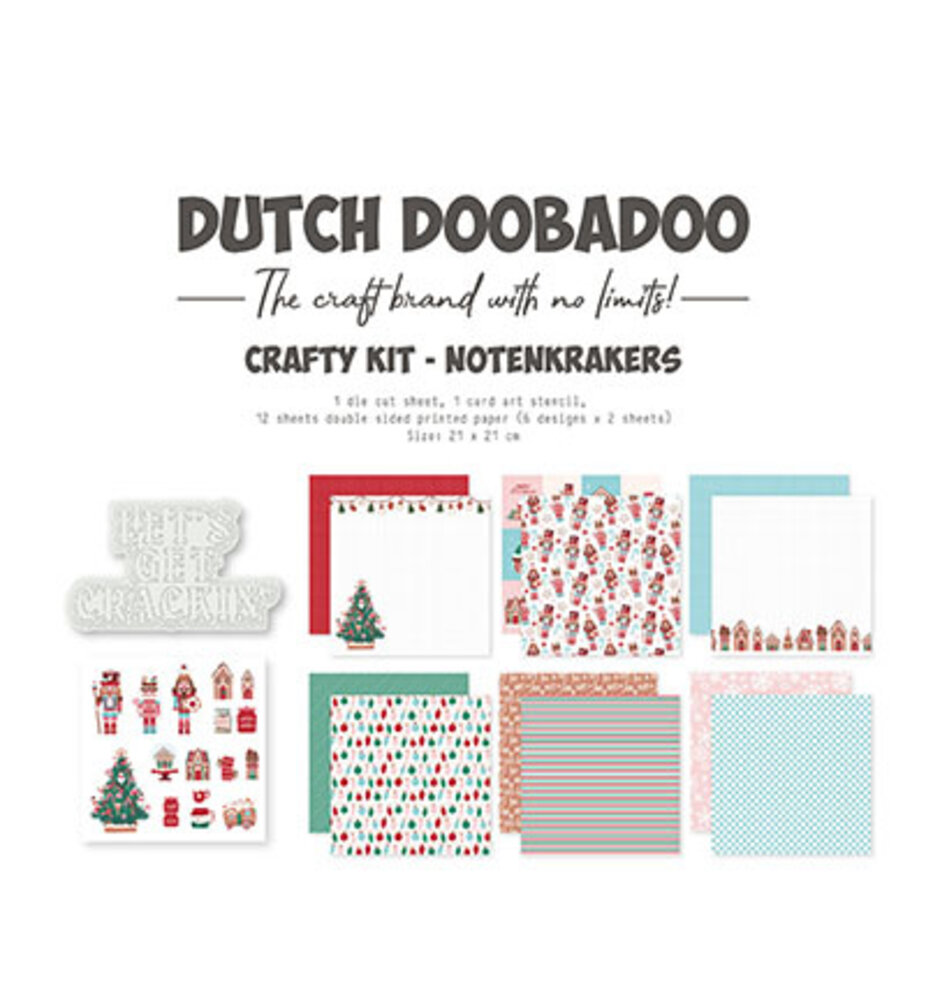 Dutch Doobadoo Crafty Kit 8x8 Inch Notenkrakers (473.005.050) Dutch Doobadoo Crafty Kit 8x8 Inch Notenkrakers (473.005.050)