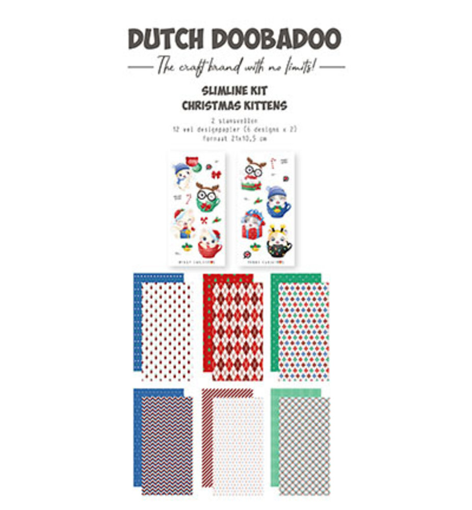 Dutch Doobadoo Crafty Paper Slimline Christmas Kitten (473.005.051) Dutch Doobadoo Crafty Paper Slimline Christmas Kitten (473.005.051)