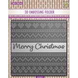 Nellie Snellen 3D Embossing Folder Merry Christmas (EF3D077)