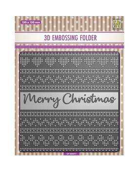Nellie Snellen 3D Embossing Folder Merry Christmas (EF3D077) Nellie Snellen 3D Embossing Folder Merry Christmas (EF3D077)