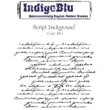 IndigoBlu Script Background A6 Rubber Stamp (SBI)