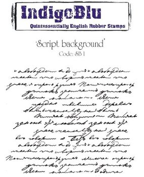 IndigoBlu Script Background A6 Rubber Stamp (SBI) IndigoBlu Script Background A6 Rubber Stamp (SBI)
