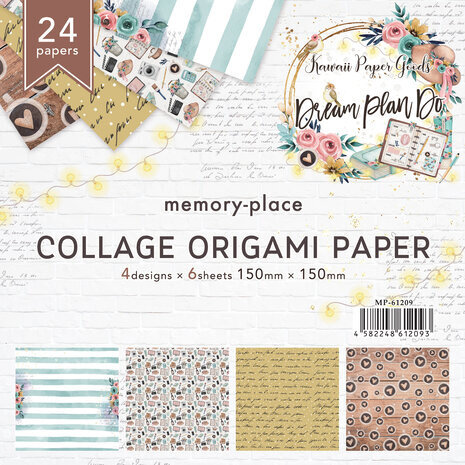 Memory Place Dream Plan Do Collage Origami Paper (MP-61209)