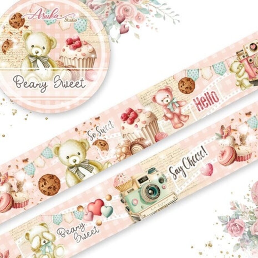 Memory Place Beary Sweet 1 Washi Tape 15mm (MP-61226) Memory Place Beary Sweet 1 Washi Tape 15mm (MP-61226)