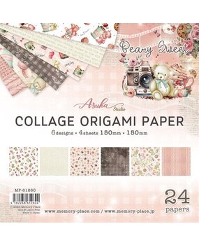 Memory Place Beary Sweet Collage Origami Paper (MP-61260)
